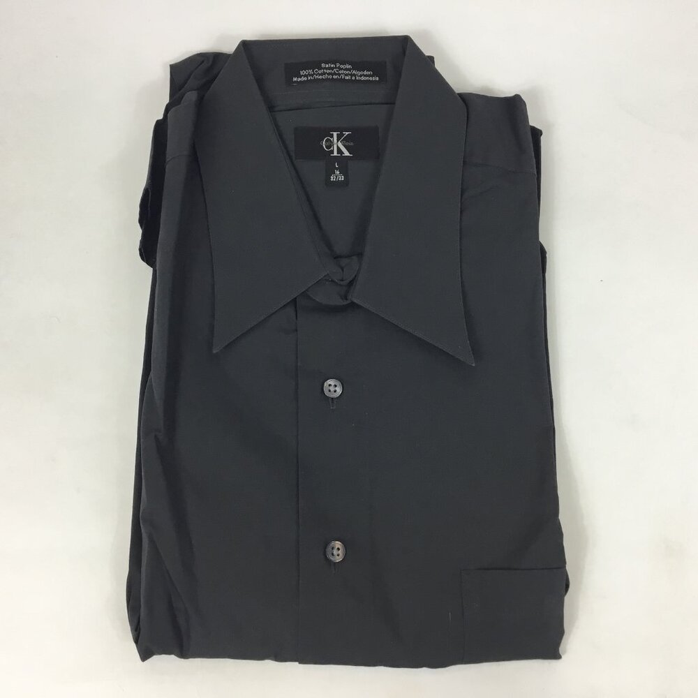 (NWT) CK (Calvin Klein), Blk Button down dress shirt
